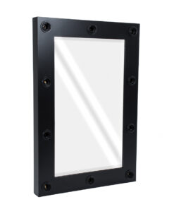 GloboStar® MAKEUP MIRROR-60×90-5 Μοντέρνος Καθρέπτης Μακιγιάζ με Πλαίσιο Φυσικού Ξύλου με Διακόπτη On/Off 10 x E27 AC220-240V – Μ60 x Π7 x Υ90cm – Μαύρος Έβενος