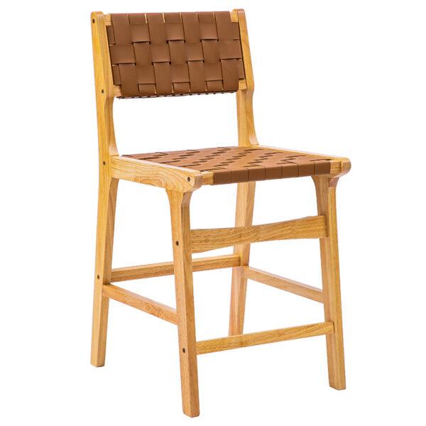 Bar stool Ridley pakoworld wood-pu natural 236-000010