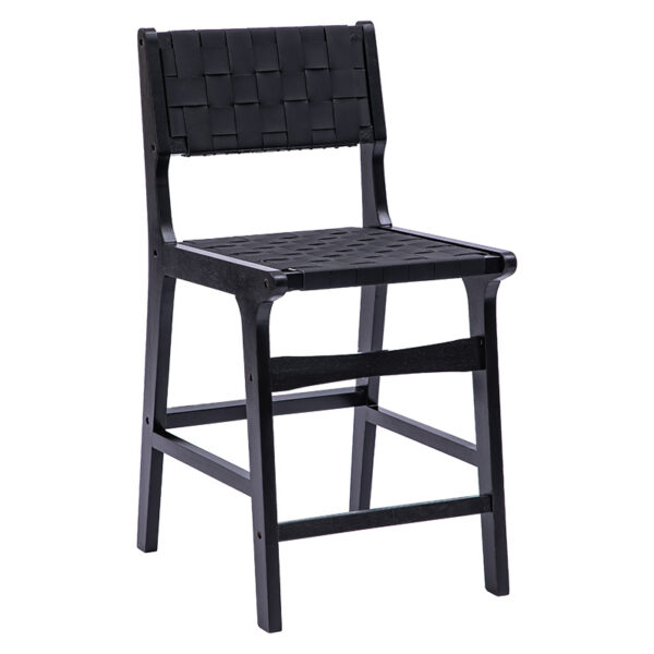 Bar stool Ridley pakoworld wood-pu black 236-000011