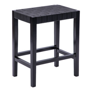 Stool Ridley pakoworld wood-pu black 51x34x61.5cm 236-000013