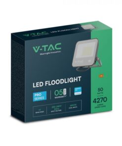 LED Προβολέας 50W V-TAC Samsung Chip Μαύρος 4270lm Αδιάβροχος IP65 4000K – 23688
