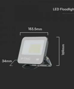 LED Προβολέας 50W V-TAC Samsung Chip Μαύρος 4270lm Αδιάβροχος IP65 4000K – 23688