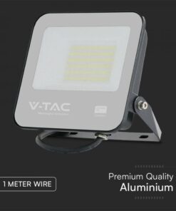 LED Προβολέας 50W V-TAC Samsung Chip Μαύρος 4270lm Αδιάβροχος IP65 4000K – 23688