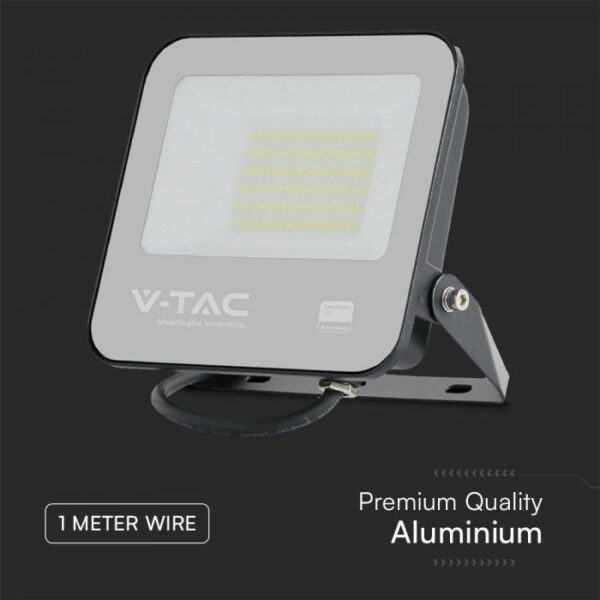 LED Προβολέας 50W V-TAC Samsung Chip Μαύρος 4270lm Αδιάβροχος IP65 4000K  – 23688