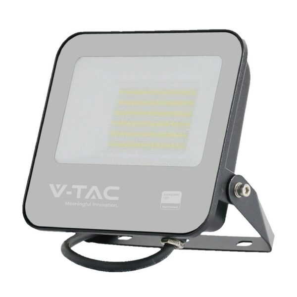 LED Προβολέας 50W V-TAC PRO Samsung Μαύρος 115° 4270lm IP65 Ψυχρό 6500K – 23603