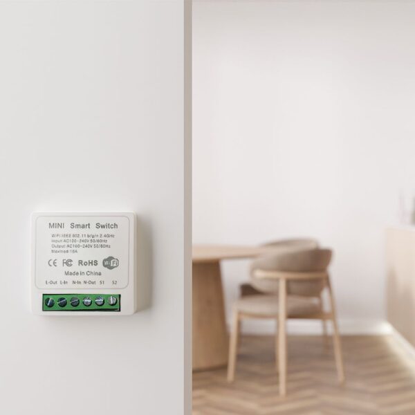Wi-FI Mini Smart Διακόπτης Μονός V-TAC – 23604VT