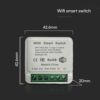 Wi-FI Mini Smart Διακόπτης Μονός V-TAC – 23604VT