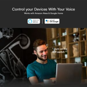 Wi-FI Mini Smart Διακόπτης Μονός V-TAC – 23604VT