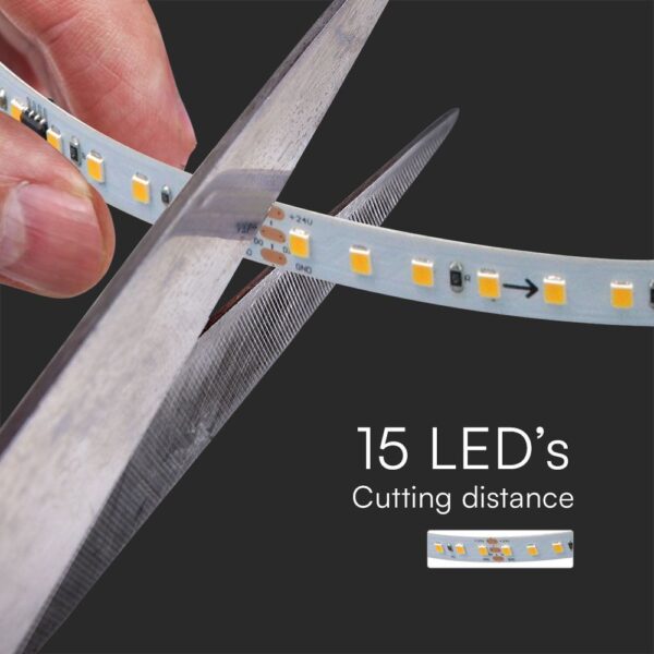 Digital Running LED Ταινία 10W V-TAC  Dimmable 24V 800lm/m Θερμό 3000K 10 Μέτρα – 23607VT