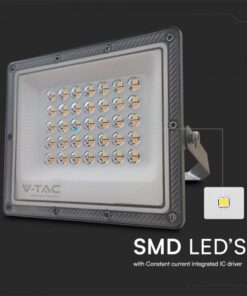 LED Προβολέας 30W V-TAC Γκρι 90° 2350lm Αδιάβροχος IP65 CCT 3000-6400K – 23613