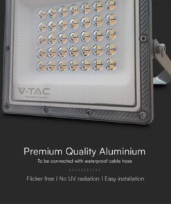 LED Προβολέας 30W V-TAC Γκρι 90° 2350lm Αδιάβροχος IP65 CCT 3000-6400K – 23613