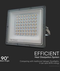 LED Προβολέας 50W V-TAC Γκρι 90° 5000lm Αδιάβροχος IP65 CCT 3000-6400K – 23614