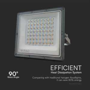 LED Προβολέας 50W V-TAC Γκρι 90° 5000lm Αδιάβροχος IP65 CCT 3000-6400K – 23614