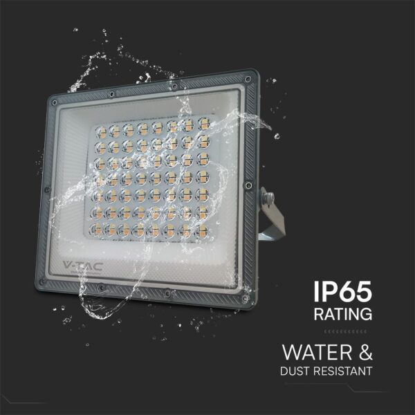 LED Προβολέας 50W V-TAC Γκρι 90° 5000lm Αδιάβροχος IP65 CCT 3000-6400K – 23614