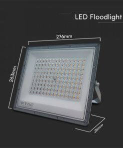 LED Προβολέας 100W V-TAC Γκρι 90° 8150lm Αδιάβροχος IP65 CCT 3000-6400K – 23615