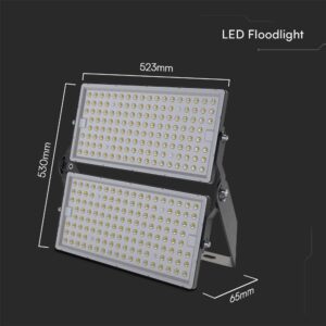 LED Προβολέας 500W V-TAC PRO Samsung Chip Μαύρο 100° 67500lm IP65 Φυσικό 4000K – 23616