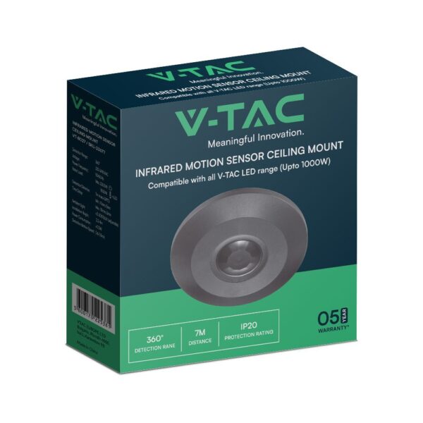Ανιχνευτής Κίνησης Μαύρος  V-TAC – 23677