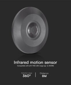 Ανιχνευτής Κίνησης Μαύρος V-TAC – 23677