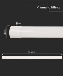 40W LED Πρισματικό Γραμμικό Φωτιστικό 120cm V-TAC 4800lm 120° CCT 3000K/4000K/6500K – 23680