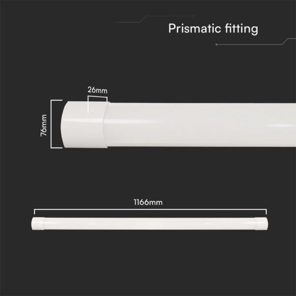 40W LED Πρισματικό Γραμμικό Φωτιστικό 120cm V-TAC 4800lm 120° CCT 3000K/4000K/6500K – 23680
