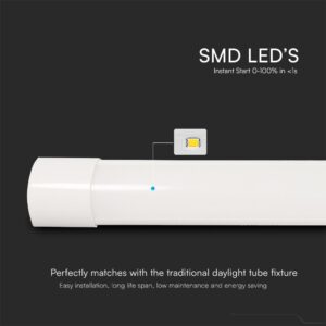 40W LED Πρισματικό Γραμμικό Φωτιστικό 120cm V-TAC 4800lm 120° CCT 3000K/4000K/6500K – 23680