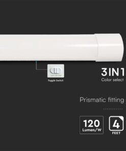 40W LED Πρισματικό Γραμμικό Φωτιστικό 120cm V-TAC 4800lm 120° CCT 3000K/4000K/6500K – 23680