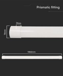 50W LED Πρισματικό Γραμμικό Φωτιστικό 150cm V-TAC 6000lm 120° CCT 3000K/4000K/6500K – 23681