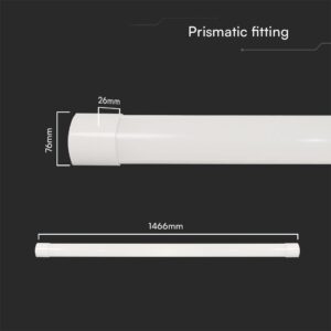 50W LED Πρισματικό Γραμμικό Φωτιστικό 150cm V-TAC 6000lm 120° CCT 3000K/4000K/6500K – 23681
