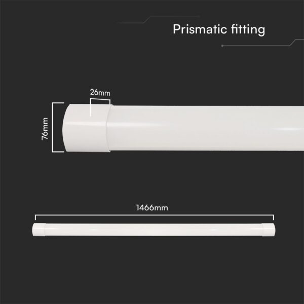 50W LED Πρισματικό Γραμμικό Φωτιστικό 150cm V-TAC 6000lm 120° CCT 3000K/4000K/6500K – 23681