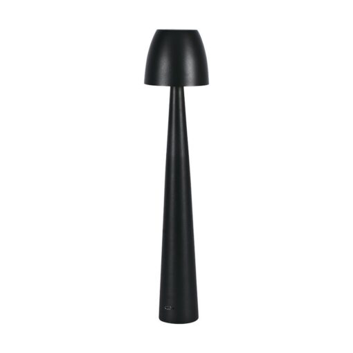 Επαναφορτιζόμενο Πορτατίφ Μαύρο LED 3W CCT Dimmable Αφής VTAC – 23683