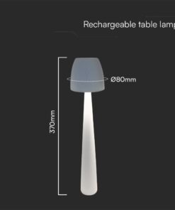 Επαναφορτιζόμενο Πορτατίφ LED 3W CCT Dimmable Αφής Λευκό VTAC – 23684