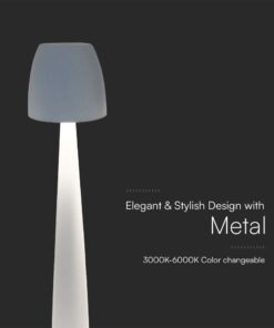 Επαναφορτιζόμενο Πορτατίφ LED 3W CCT Dimmable Αφής Λευκό VTAC – 23684