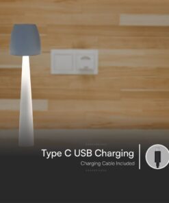 Επαναφορτιζόμενο Πορτατίφ LED 3W CCT Dimmable Αφής Λευκό VTAC – 23684