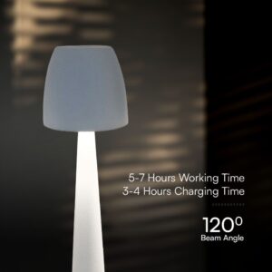 Επαναφορτιζόμενο Πορτατίφ LED 3W CCT Dimmable Αφής Λευκό VTAC – 23684