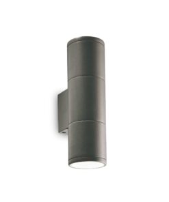 IDEAL LUX Απλίκα Τοίχου Βεράντας GUN 2xGU10 IP44 Χρώματος Ανθρακί – 236841