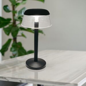 Επαναφορτιζόμενο Πορτατίφ 3W LED CCT Dimmable Αφής Μαύρο VTAC – 23685