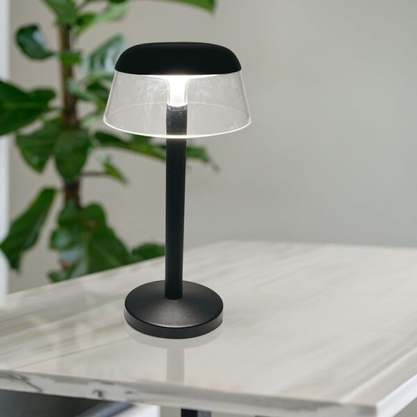 Επαναφορτιζόμενο Πορτατίφ 3W LED CCT Dimmable Αφής Μαύρο VTAC – 23685