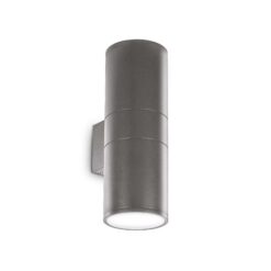 IDEAL LUX Επιτοίχιο Φωτιστικό GUN 2xE27 IP54 Χρώματος Ανθρακί – 236858