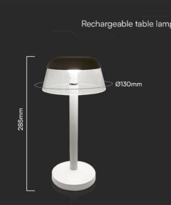 Επαναφορτιζόμενο Πορτατιφ Λευκό 3W LED CCT Dimmable Αφής VTAC – 23686