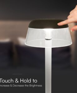 Επαναφορτιζόμενο Πορτατιφ Λευκό 3W LED CCT Dimmable Αφής VTAC – 23686