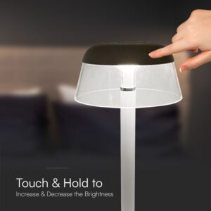 Επαναφορτιζόμενο Πορτατιφ Λευκό 3W LED CCT Dimmable Αφής VTAC – 23686