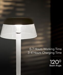 Επαναφορτιζόμενο Πορτατιφ Λευκό 3W LED CCT Dimmable Αφής VTAC – 23686