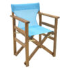 Director’s armchair frame Retto pakoworld solid beech walnut-PVC  turquoise 237-000013