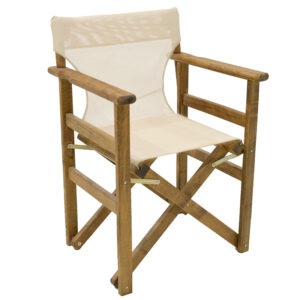 Director’s armchair frame Retto pakoworld solid beech walnut – PVC beige 237-000016