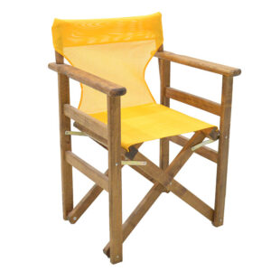 Director’s armchair frame Retto pakoworld solid beech walnut – PVC yellow 237-000018