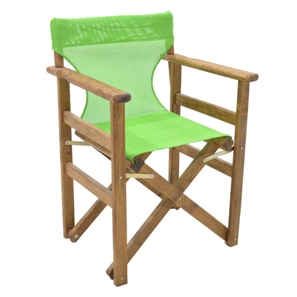 Director's armchair frame Retto pakoworld solid beech walnut - PVC light green 237-000021