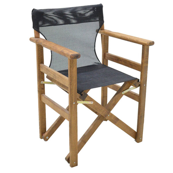 Director’s armchair frame Retto pakoworld solid beech walnut – PVC black 237-000023