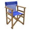 Director’s armchair frame Retto pakoworld solid beech walnut – PVC blue 237-000024