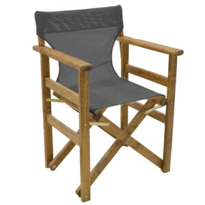 Director’s armchair frame Retto pakoworld solid beech walnut-PVC black-grey 237-000034