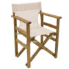 Director’s armchair frame Retto pakoworld solid beech walnut-PVC beige-white 237-000036